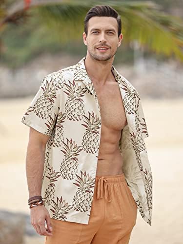 Farktop muški kratki rukav Havajska košulja od ananasa kauzalna ljetna majica