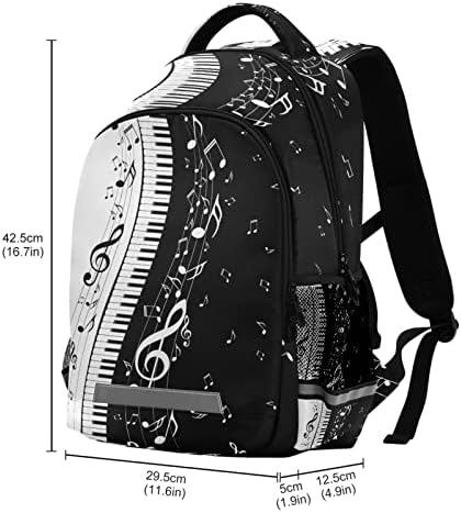 Jedinstvena klavirska glazba na notu, muzička tema casual patch pangirački ruksak za laptop vanjski sportski torba za sigurne reflektivne