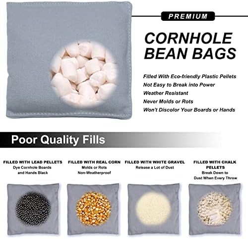 JMEXSUSSS Vremenske torbe otporne na kuvanje, set od 8 regulacije profesionalnih torbi za kukuruz za bacanje igara, kukuruznu rupu