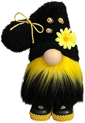 Comior 1/2 kom. Bee festival Gnome Plišanička igračka sa pčelinjem i cvijećem Dorm Bumble World Bee Dan Dwarf Lutka prugasti uzorak