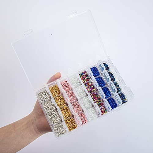 HISTENLEE Slofrirani staklo Nepravilni kamen Chunky Sequils Iridescentne pahuljice za DIY Epoxy Resin Nail Art 2-4 mm Pribor za ukrašavanje