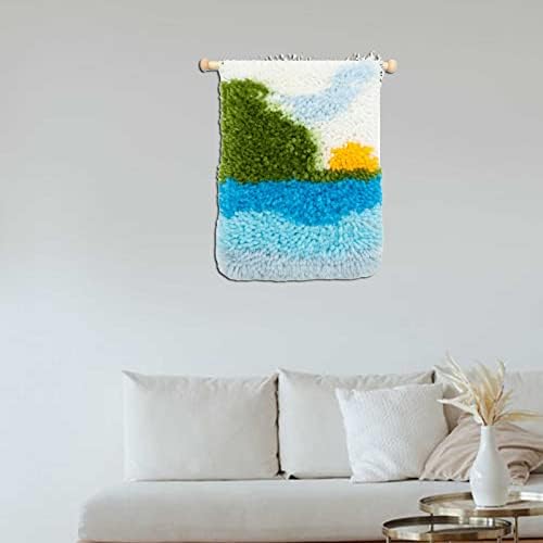 Izzya Seaside Beach Rug Craft Kit, tapiserija DIY komplet sa uzorkom, tapiserija štampana u boji zidna umjetnička dekoracija Doma