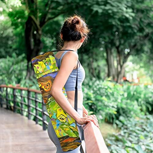 RATGDN Yoga Mat torba, zelena Aligator Vježba Yoga Mat Carrier full-Zip Yoga Mat torba za nošenje sa podesivim remenom za žene i muškarce