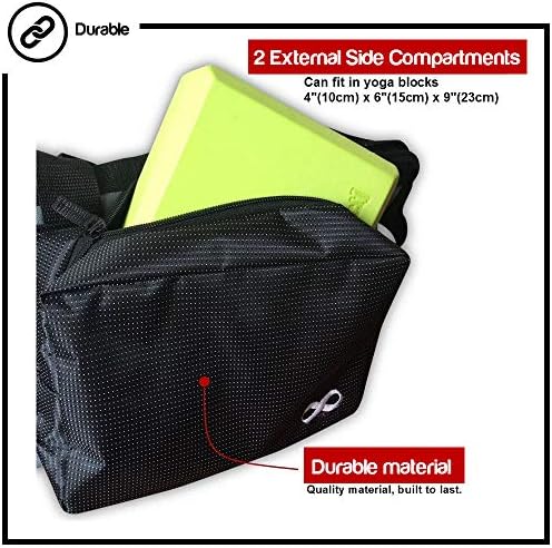 YogaAddict Yoga Mat Tote Bag Supreme i nosači sa džepom & Patentni zatvarač, 30 dugačak, izuzetno veliki, najviše odgovara veličini