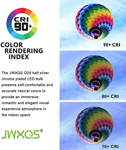 JWXQS 6w Polukromna sijalica-LED Filament sa mogućnošću zatamnjivanja G25 Globus dekorativna Srebrna Edisonova sijalica 2700k meka