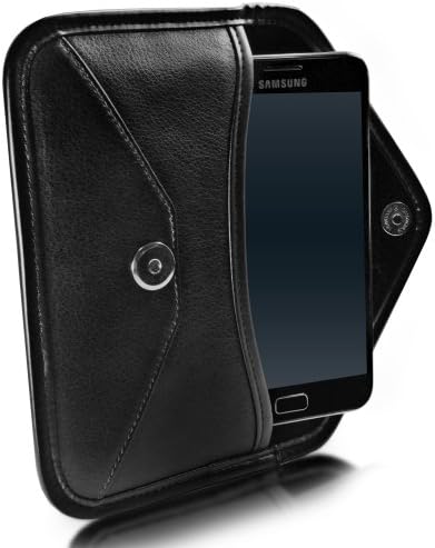 Kućište Boxwave za LG K8S - Elite kožnu Messenger torbicu, sintetički kožni poklopac za kovertu za kovertu za LG K8S - Jet Black