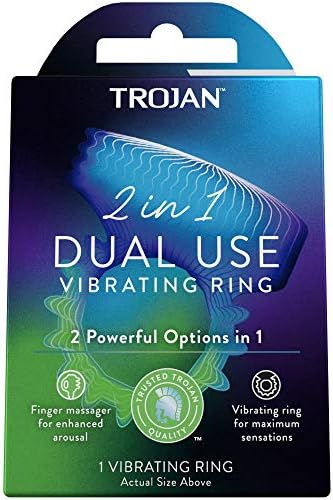 Trojan vibracije 2-u-1 vibracijski prsten plus masažer prsta