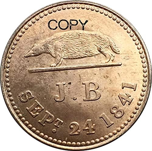 Sarawak 1 komad 1841 James Brooke Figura Crvena bakrena kopija kovanica