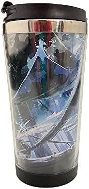 Kooku XXLS Demon Slayer Anime šalice za kavu od nehrđajućeg čelika izolirana poklopcem dvostrukim zidom vakuum boce Thermos kriglice