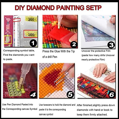 5 pakovanja 5D dijamantski Setovi za farbanje za odrasle početnike puna bušilica uradi sam Dijamantska Umjetnost boja za ukrštene