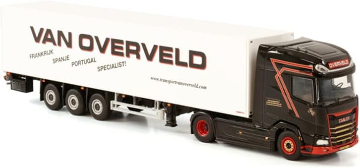 za WSI za Daf XG+ 4x2 Box Trailer-3 osovina za Van OVERVELD 1:50 Diecast kamion unaprijed izgrađen Model