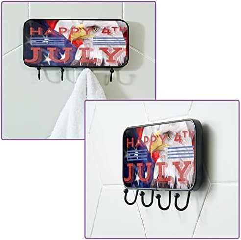 Ljepljive kuke za teške zidne kuke za vješanje, američka zastava orao 4. dana, kupatilo ručnike Kuke