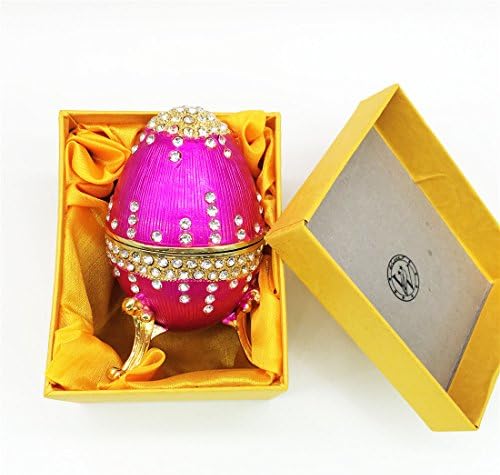 Waltz & F Rose Crvena jaja sirna kutija sa šarkama ručno oslikana figurica kolekcionarski nosač zvona