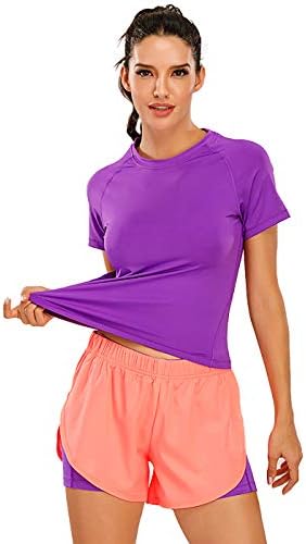 Anna-Kaci žene koje rade sportski fitness yoga kratki rukav teretanu Atletic Slim Crop top majice