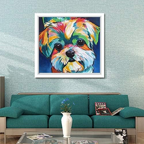 DIY 5D Dijamantna slika po broju kompleti za odrasle, puni bušilica vez poprečnog umetnica zanatsko zidno dekor Yorkie Colors Pas
