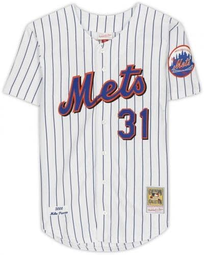 Mike Piazza New York Mets je autogradio Mitchell i Ness Pinstripe Authentic Jersey sa natpisom HOF - autogramirani MLB dresovi