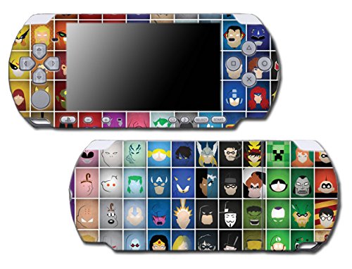 Super Hero Likovi Minimalni BAT Man Robin Captain Amerika Luigi Video igra Vinilna naljepnica naljepnica za kožu za Sony PSP PlayStation