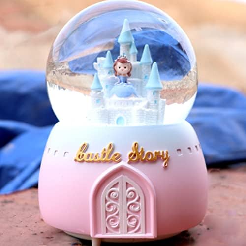 Zgjhff Creative lampice plutaju snježne pahulje unutar zarca zarke za dvorac Princess Glass Crystal Ball Music Box Rođendan Poklon