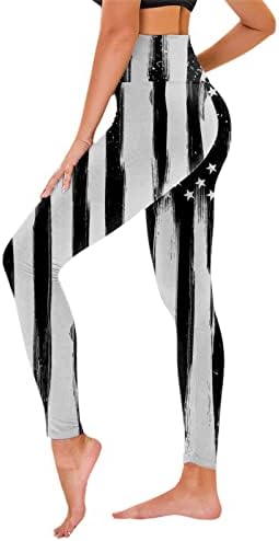 Američki zastavačke tajice Trčevi temmy American zastava Hlače pantalone Stretchy Comfy Fitness Trčanje za podizanje pantalona