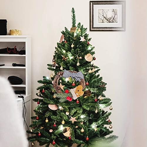 Bestoyard Božićna dekoracija 1pc mini rattan tkanje vijenac za božićne teme Garland Lijep kućni ukras