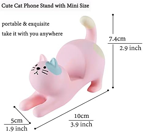 Homewy Cat TOT STAND, Slatki nosač telefona za stol, ružičasti nosač pametnih telefona za iPad, iPhone, huawei, Samsung, Xiaomi, Desktop