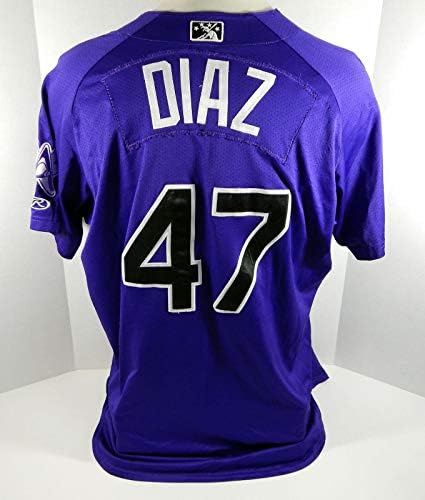 2018 Albuquerque Isotopes Jairo Diaz 47 Igra Polovni ljubičasti dres - Igra Polovni MLB dresovi