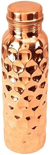 Indijski dijamantski dizajn bakrena boca za boce za boce za plivanje čirev za piće Procuriv