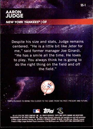 2018 TOPPS Chrome Superstar Sensars Refraktors SS-1 Aaron sudija New York Yankees Baseball Trgovačka kartica