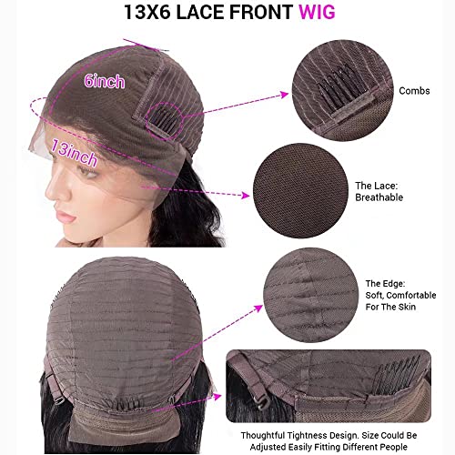 Deset štapića Body Wave Lace prednje perike ljudska kosa 13x6 HD čipkaste frontalne perike za crne žene ljudska kosa ljepljive perike