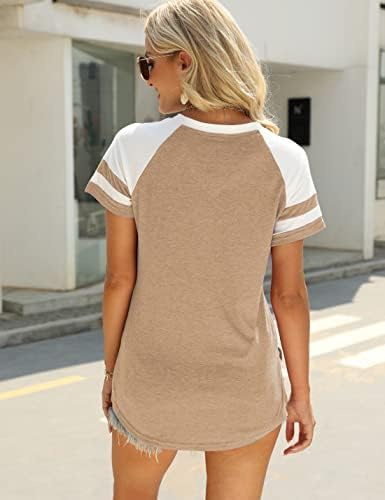 Žene V vrat Ljetne majice Ležerne prilike kratkih rukava Slobodna fitne majice Bluza