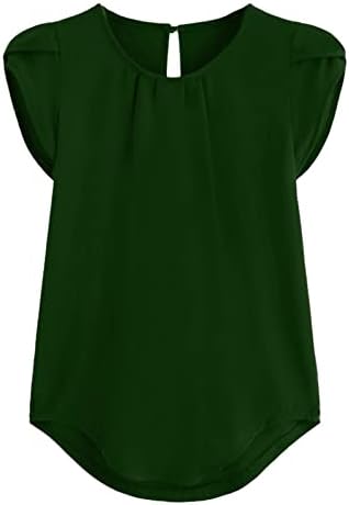 DGQPLPD Ženski kratki rukav 2023 Bluze Cvjetni print Uzorak majica Crewneck Cubled Tees Tunic Tops Leopard Tie Dye