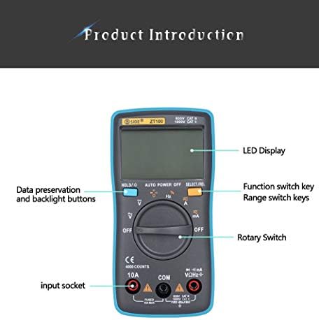 Digitalni multimetar za alat, prijenosni mini tester voltmetar ampermetar Ohmmetar sa pozadinskom osvjetljenjem LCD za DC izmjenični
