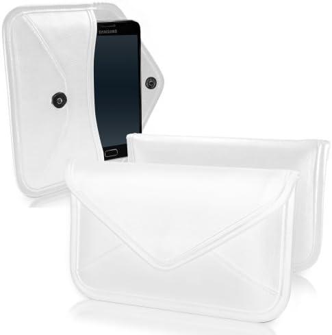 Boxwave Case kompatibilan sa Galaxy S6 Edge - Elite kožna messenger torbica, sintetička kožna poklopac koverte - Slonovača bijela
