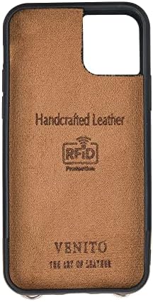 Venito Bergamo kožna torbica za novčanik kompatibilna sa iPhoneom 11 Pro Max – Crossbody remenom-Extra Secure sa RFID blokadom