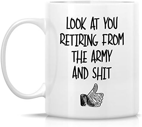 Retrelez Funny Mug-pogledaj se povlači iz vojske penziju penzionisani US Army 11 Oz keramičke šolje za kafu-smiješno, sarkazam, inspirativni