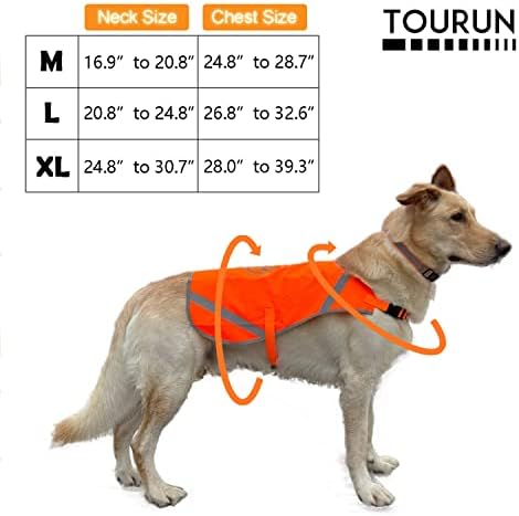 Reflektirajući prsluk za pse,narandžasti sigurnosni prsluk za lov, Reflektirajuća haljina za psa za noćno hodanje, Reflektirajuća