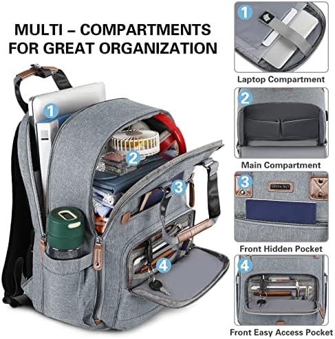 SINVICKO 15.6 inčni laptop ruksak za žene muškarci Radna torba za Laptop veliki kapacitet sa USB portom,vodootporne torbice ruksaci