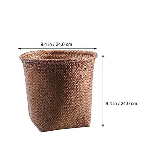 NUOBESTY Rattan Planter Pot kanta za smeće od ratana zumbul pletena korpa za otpatke kanta za smeće za kupatila kuhinje kućne kancelarije