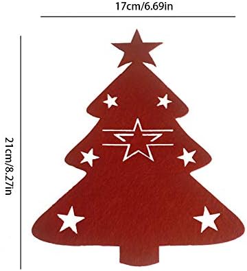 WOWSpeed ​​4pcs Božićni nosači pribora za kunis za ukrašavanje viljuškarke za pribor za jelo srebrne posude za pribor za pribor za poklopac za Xmas Obiteljski okupljajući zalihe, božićno drvce