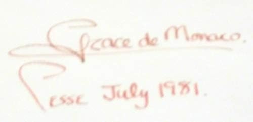 Grace de Monaco autogram