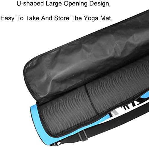 Yoga Mat torba, šarene mačke sa zakrivljenim repovima Vježba Yoga Mat Carrier full-Zip Yoga Mat torba za nošenje sa podesivim remenom