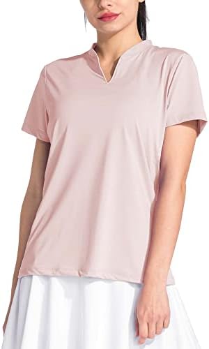 ChinFun ženske Polo majice za Golf V-izrez kratki rukavi UPF 50+ tenis majice za trčanje Quick Dry Tops