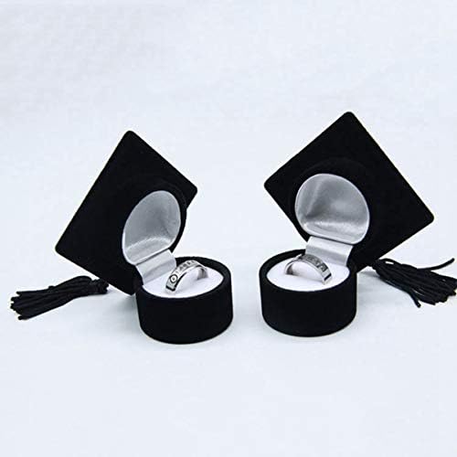 Amosfun 4kom doktor šešir u obliku prsten kutija Kreativni Organizator kutija za nakit kutija za čuvanje prsten držač za ceremoniju