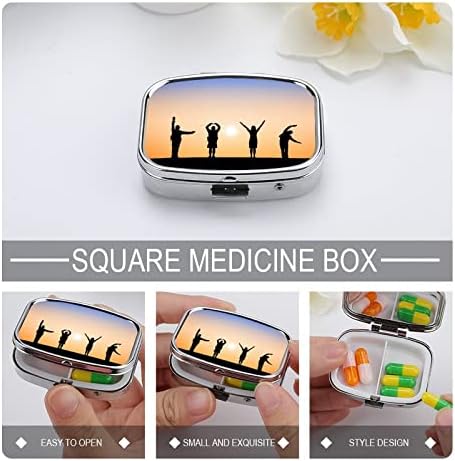 Ljubavna kutija za pilule prenosiva metalna kutija za pilule za pilule / Vitamin / suplemente / riblje ulje 2, 2x1, 6in