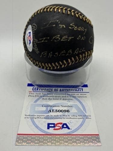 Pete Rose Charlie Hustle Žao mi je što se kladim na potpisanim autogramom Baseball PSA DNK * 6 - autogramirani bejzbol
