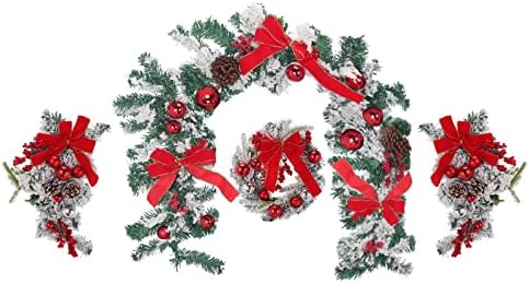 Žaljenje Garland Dead Božićne prstenove vrata trske božićne vješalice grane vinove božićne privjeske vijenac ukrasi kućno dekor dobrodošlicu