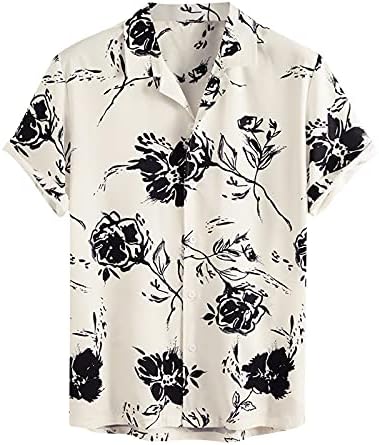 XXBR MENS Havajske majice kratka rukava mastila i pranje rublje Ležerne košulje Ljeto dugme dolje Vintage Laroonice plaže