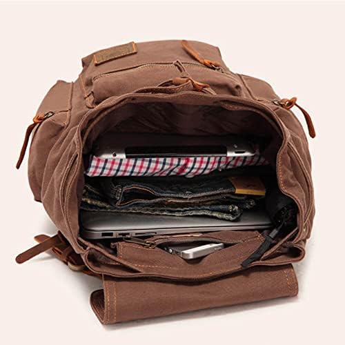 Platneni ruksak Unisex Vintage Casual ruksak 17 inčni laptop dnevni džep Školska torba koledž torba za knjige planinarenje kamp putna