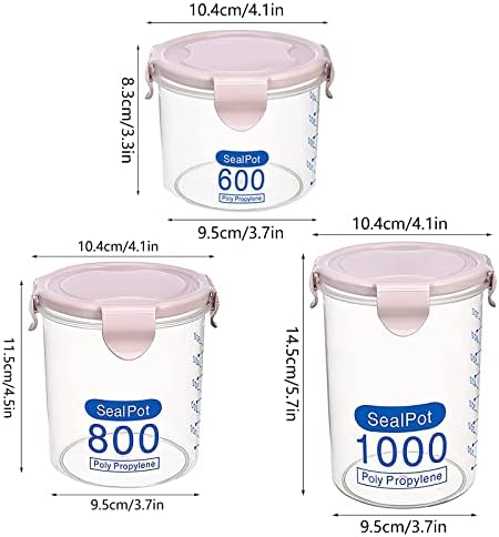 Messiyo 2022 kontejneri za skladištenje hrane 3 boje kombinacija 1000ml kuhinjska kutija za odlaganje zapečaćena plastična posuda