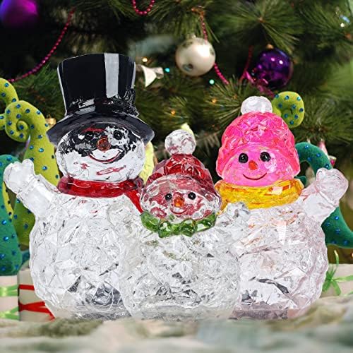 Conglilin božićne figurice snjegovića, božićna ukras sa LED svjetlima za praćenje boje - 8 ''